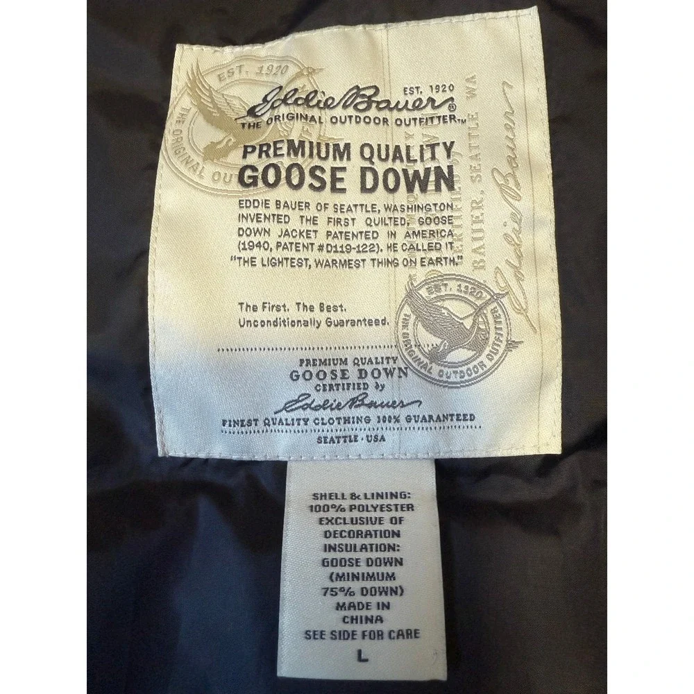 EDDIE BAUER‎ - Men's Hard to Find! Premium Goose Down Puffer Vest - Size Large